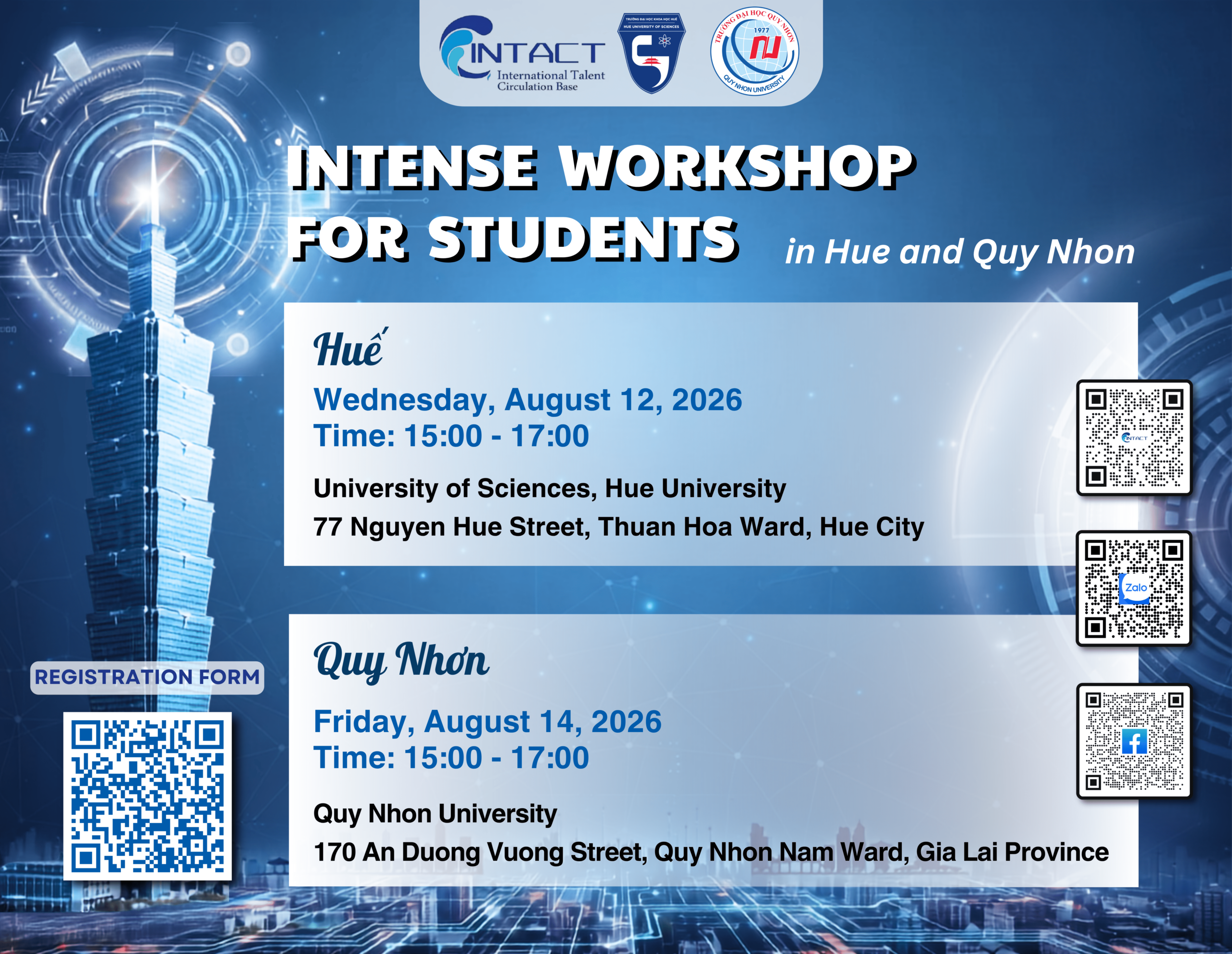 INTENSE Program Information Sessions in Hue and Quy Nhon | August 2026